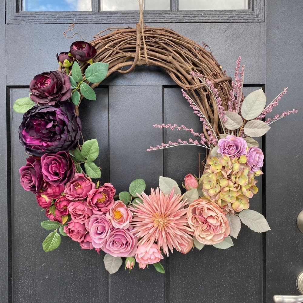 Handmade Fall Floral Wreath
